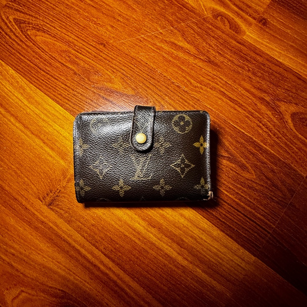 AUTHENTIC Louis Vuitton LV Monogram Coated Canvas French Purse Wallet